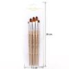 5Pcs Multipurpose Nylon Hair Paint Brushes Wooden Handle Wooden Handle Paintbrushes  Rock Painting