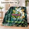 Custom Text Flannel Blanket Rapid Wien FC Print Warm Cozy Blanket Home Sofa Bedding