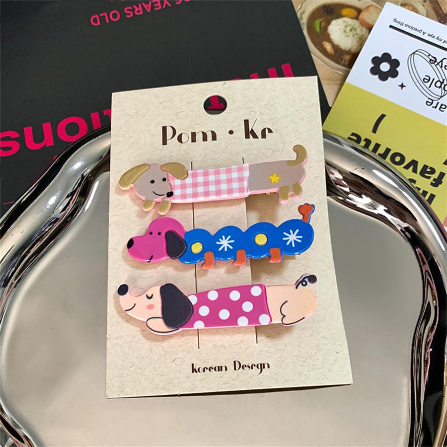 Cute Funny Cartoon Dog Hairpins Women Girls Children Bangs Hair Clips Barrettes Accessories Hairclip Headwear Headdress Ornament