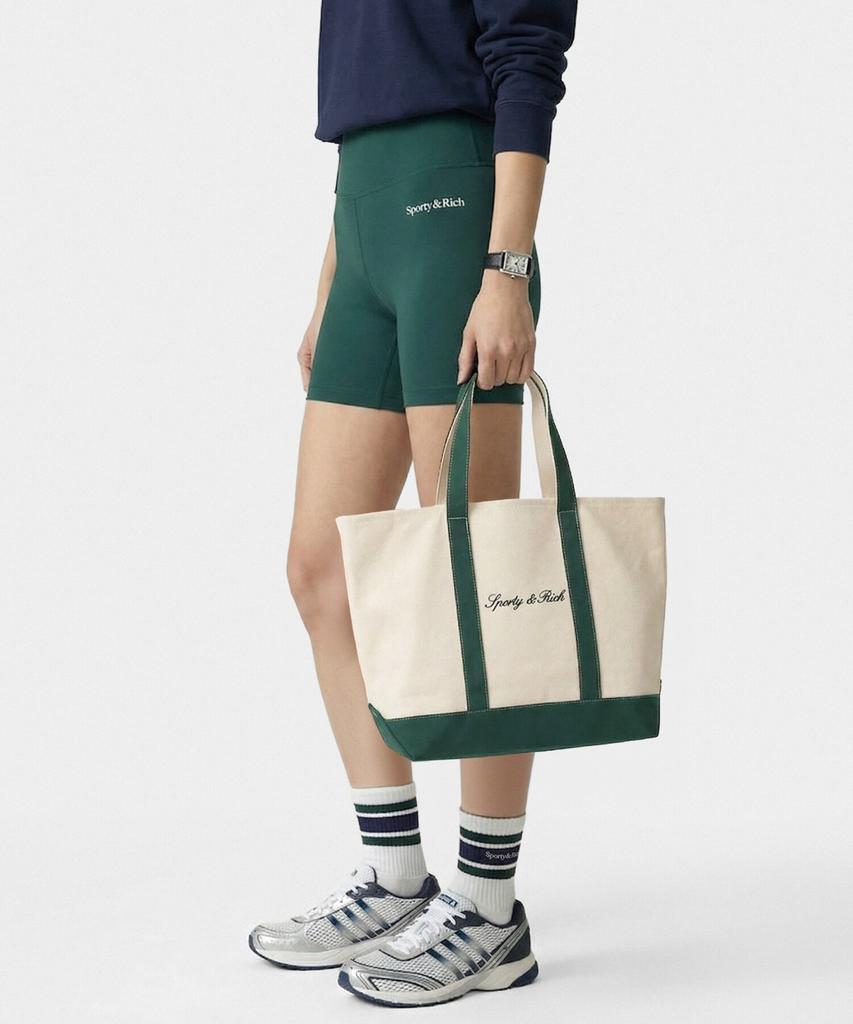 Sporty&Rich Serif Logo Medium Tote Bag Two-Tone R265Aob001