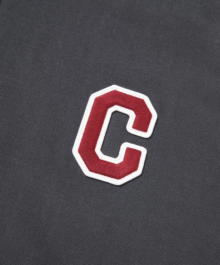 Covernat C Logo Heavy Oxford Hoodie Jacket Charcoal