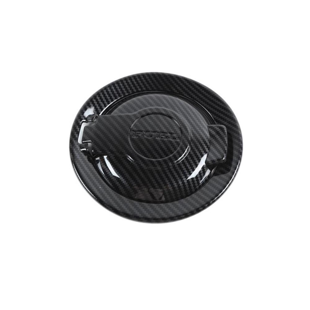 Carbon Fiber Look Fuel Tank Cover Trim Accessories Gas Door For Dodge Challenger