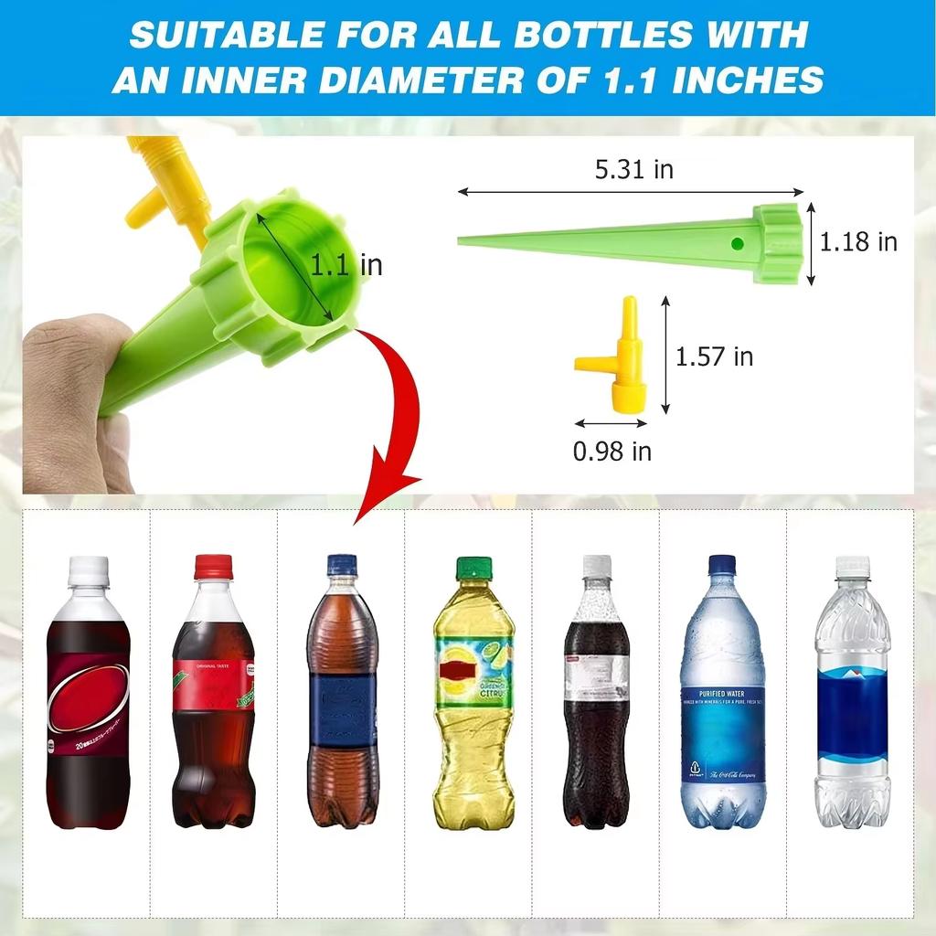 12Pcs Creative Indoor Plant Watering Device Self-Watering Kits Automatic Plant Garden Gadgets Waterers Drip Irrigation