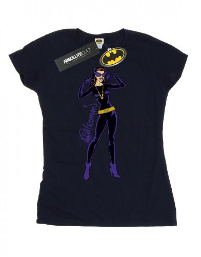 DC Comics Womens/Ladies Catwoman Happy Pose Cotton T-Shirt