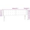 LED Headboard Dark Grey 183x16x78 88 cm Fabric