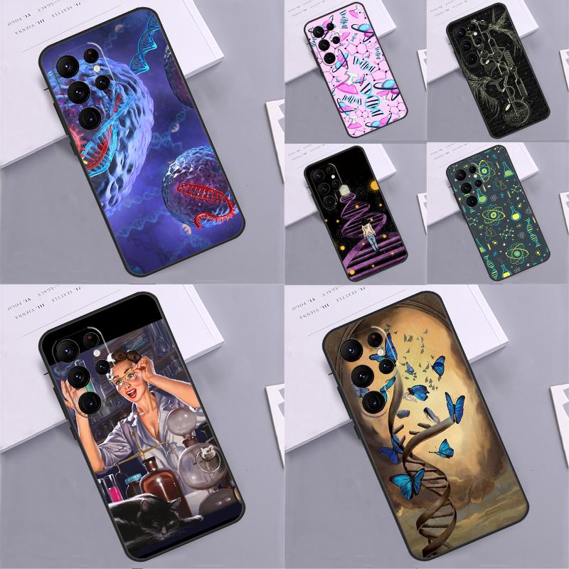 Наука ДНК Химия Чехол для телефона Для Samsung Galaxy S25 S24 Ultra S9 S10 S20 S22 S21 S23 Plus S24 FE Чехол Coque