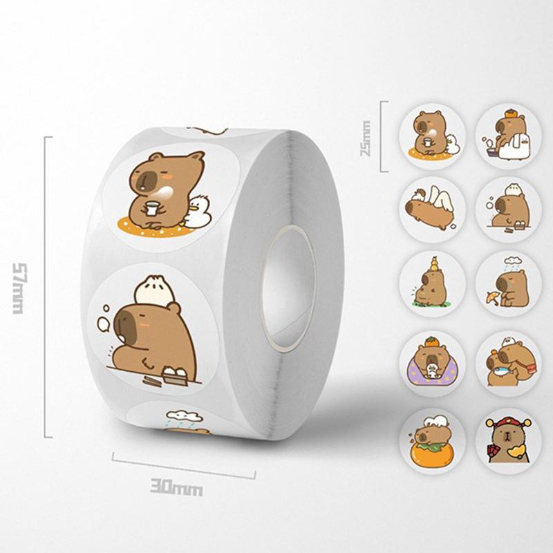 500 шт., наклейка с изображением капибары, наклейки, украшения, сделай сам, телефон, ноутбук, чемодан, ноутбук, холодильник, детская наклейка