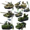 Военный конструктор WW2 IFR-T90AS OEF-M1XS Танк БТР-80 Бронированная машина пехоты Набор строительных блоков Панцирь-С1 Система ПВО Блочные кирпичи Масштабная модель