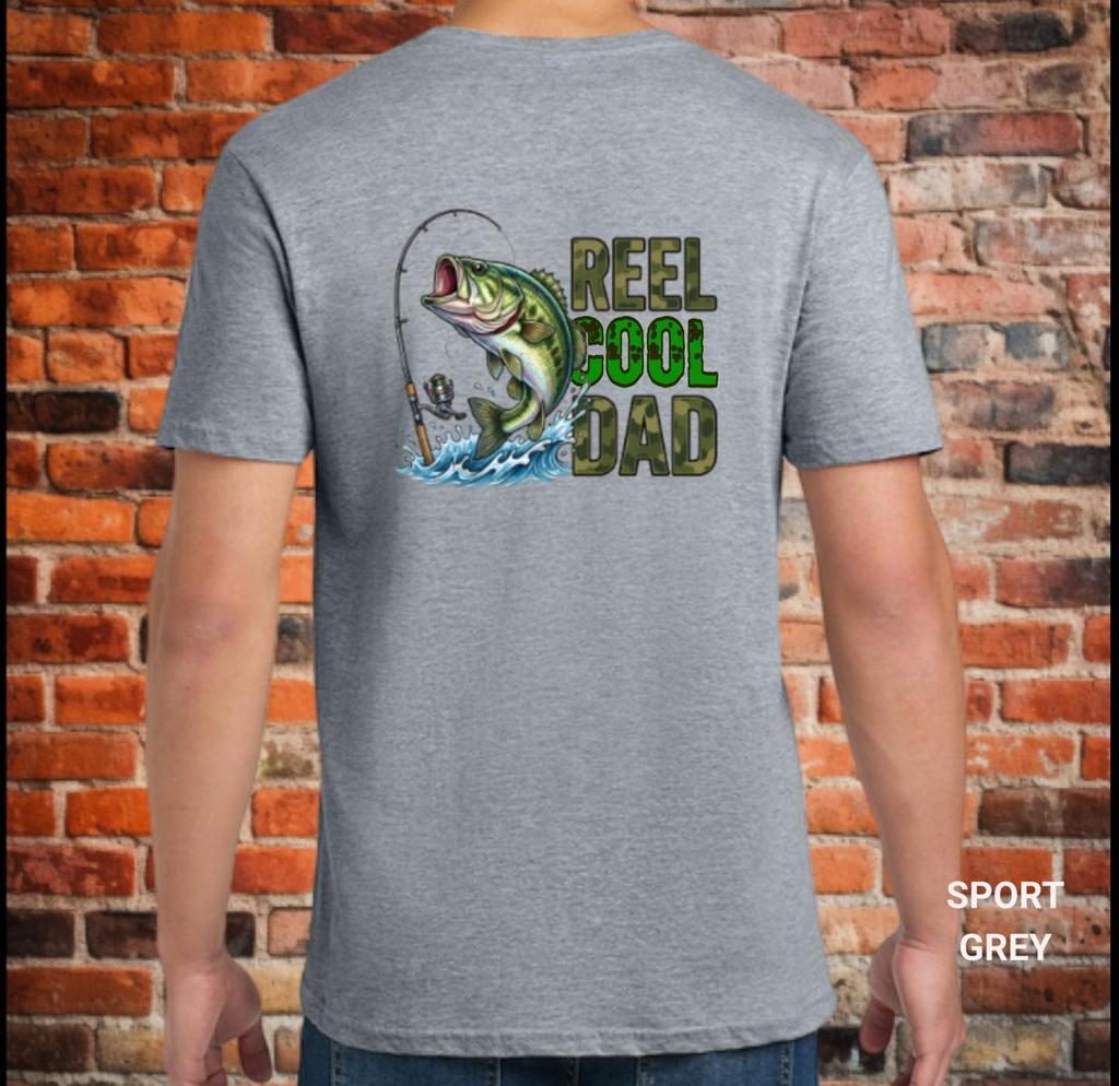 Reel Cool Dad Shirt, Shirt for Fishing Dad, Unisex Softstyle T-Shirt