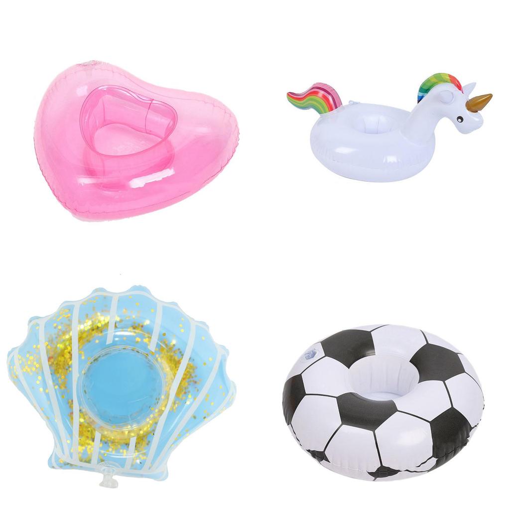 Pvc Inflatable Water Toy Red Crab Cup Holder Floating Drink Coaster For Pool Parties