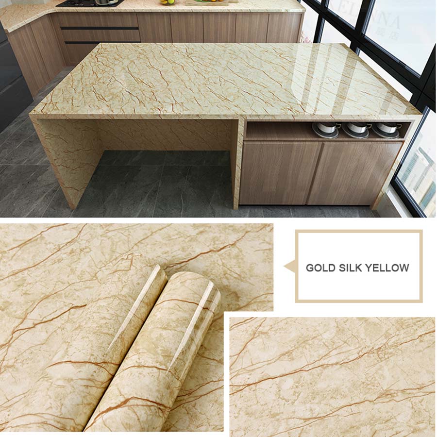 Сделай сам Мраморная декоративная пленка Ванная комната Самоклеящиеся обои для стен Ремонт мебели Кухонная столешница Водонепроницаемые обои