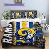 Los Angeles Rams Logo Pattern Bedding Set Quilt Cover Pillowcase Home Decor Gift (1 * duvet cover + 2 * pillowcase, without core)