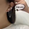 Non-Pierced Double-Layer Tassel Ear Cuff with Long Chain and Trendy Hong Kong Style