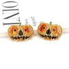 Style Pumpkin Stud Earrings Women's Earrings Rhinestone Pumpkin Earrings Halloween Ear Stud
