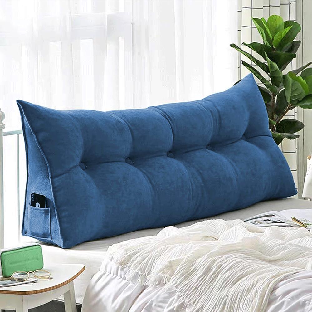 Back Cushion Long Wedge Cushion Lumbar Cushion 120/140/160/180/200cm, For Bed Sofa Reading Pillow Headboard Cushion