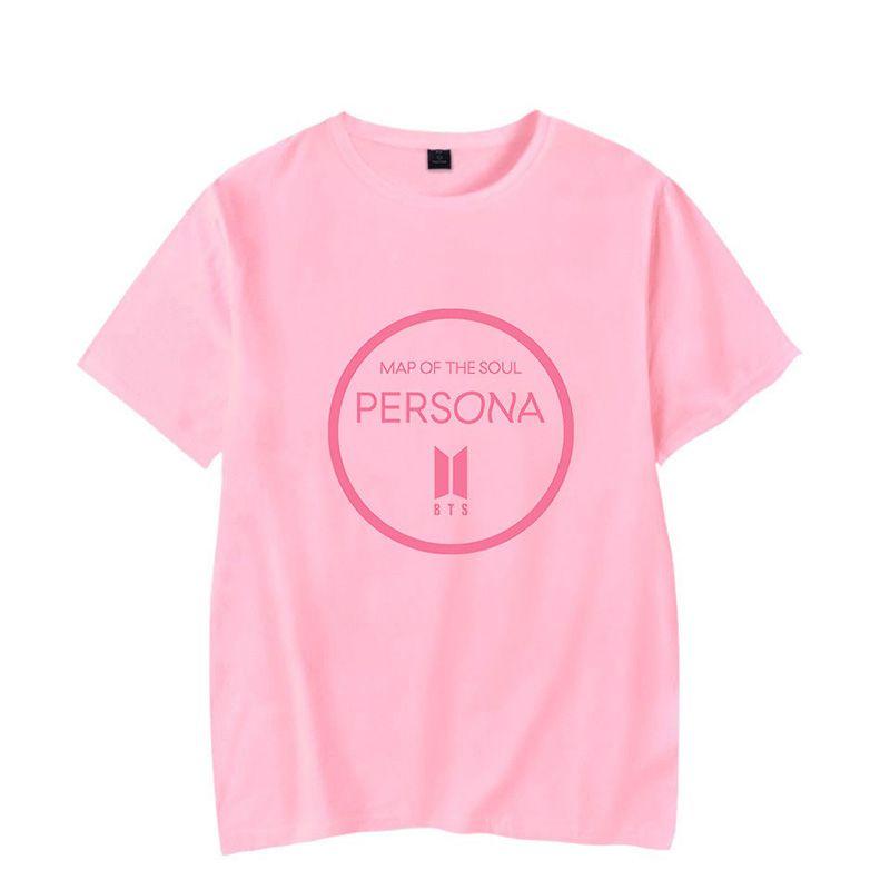 Футболка Map Of The Soul Persona Bts Унисекс Повседневная из Смеси Хлопка с Ярким Графическим Дизайном