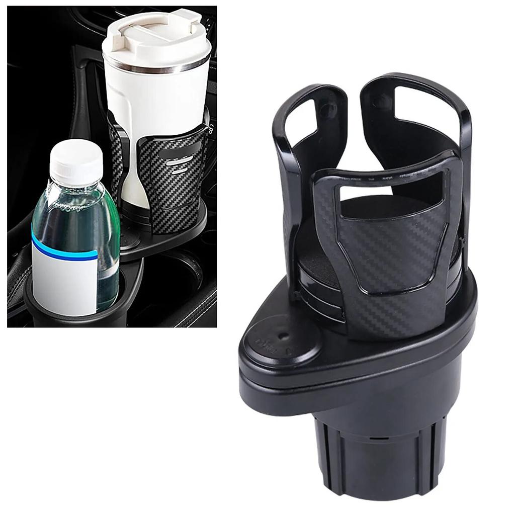 Автомобильный держатель для стакана с водой 2-в-1 Автомобильный многофункциональный держатель для напитков Обновленный держатель из углеродного волокна для стакана с водой Выдвижной вращающийся