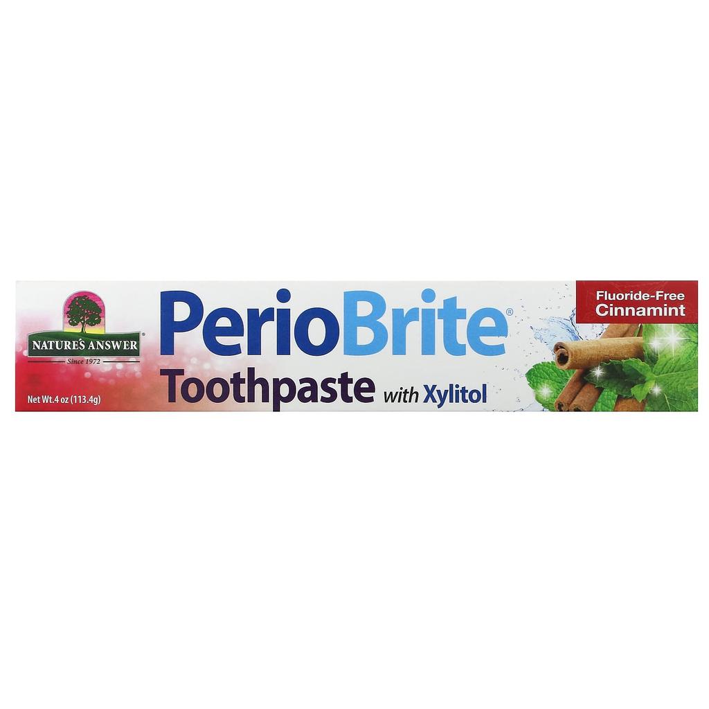 Nature's Answer PerioBrite, зубная паста с ксилитом, со вкусом корицы и мяты, 4 унции (113,4 г)