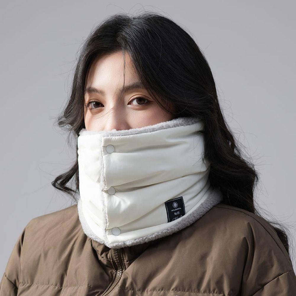 Versatile Down Cotton Neck Gaiter Thickened Thermal Winter Neck Scarf Cold-proof Collar For Men Women Outdoor