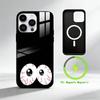 C-Cartoon expression Phone Case For iPhone 17 16 15 14 13 12 Pro Max Plus for Mirror Wireless Magnetic Cover