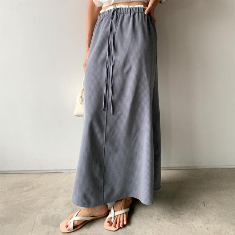New ArrivAlS Open Run Women S Frill A Line Long Skirt Stripe deSign