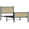 VidaXL Cadre de lit métal avec tête de lit et pied de lit 100x200 cm, lit simple, meuble de chambre à coucher, lit d'invité, 4007899