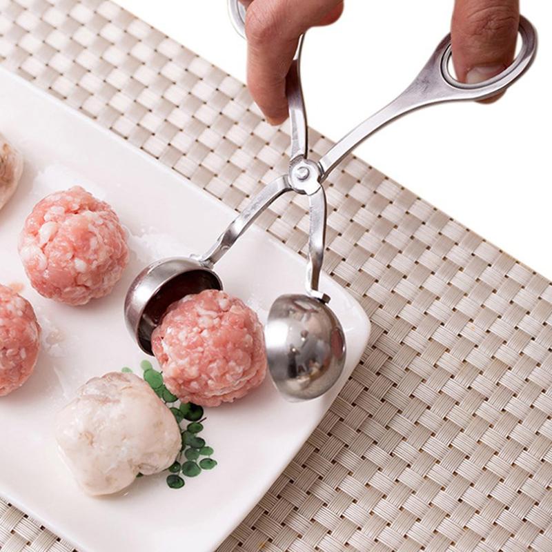 Ложка для приготовления фрикаделек с антипригарным покрытием, толстая мясорубка из нержавеющей стали, кухонный гаджет