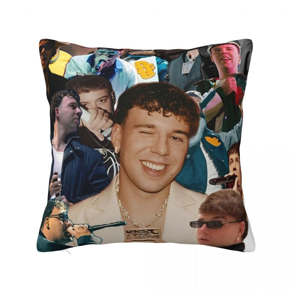 Rapper Quevedo Spanish Singer Pillow Cover Cushion Cover Square Pillow Case Funny Pillowcases For Office Car Home Decorative