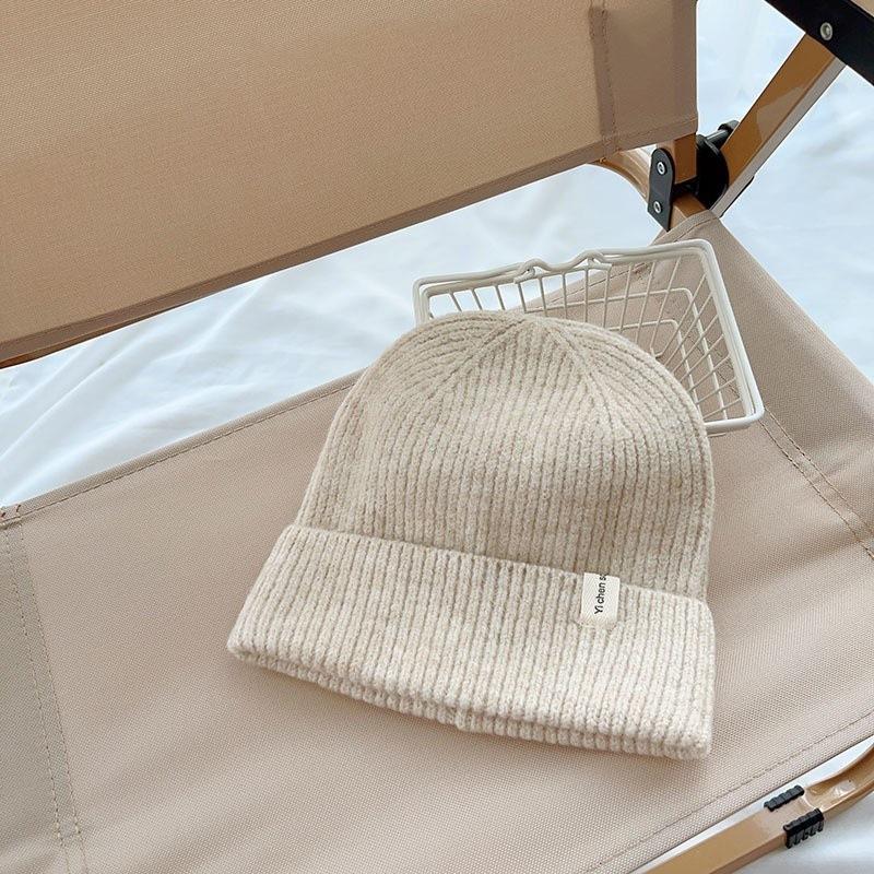 Versatile Children's Knitted Hat with Wool Baby Wool Hat Boys and Girls Autumn and Winter Warm Fashion Pullover Hat