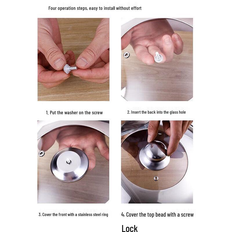 Chixing Stainless Steel Tempered Glass Pot Lid