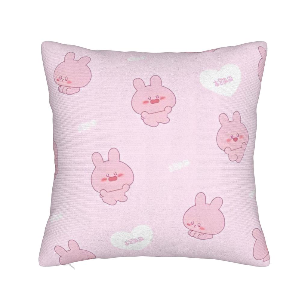Asamimichaan Asleep Cartoon Square Pillow Case Cute Asamimi Cushion Covers Awesome Polyester Decorative Pillowcover For Home 18"