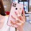 Redmi9c Luxury Wrist Love Heart Chain Plating Case On For Xiaomi Redmi 9c Nfc 9a 9 9at 9t 10a 10c 10 Bracelet Silicone Cover New