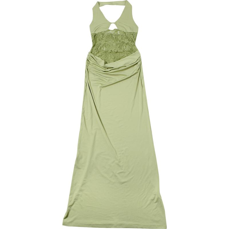 Прозрачное кружевное ажурное сексуальное платье для вечеринок и клубов Y2K, наряды для женщин, летние платья без рукавов и спины, облегающие пляжные макси-платья