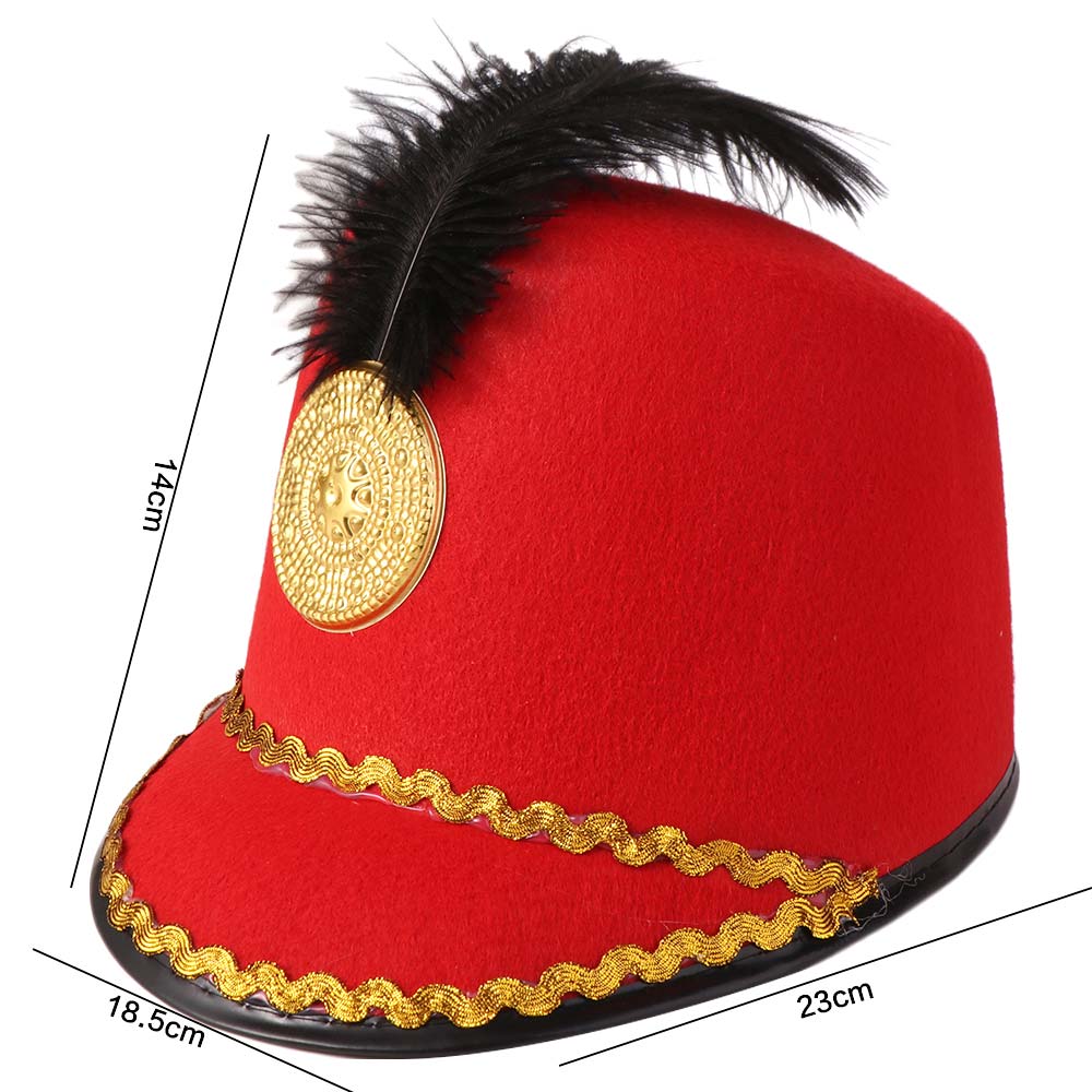 Dress Up Marching Band Hat Vintage Knight Drum Major Hat Doorman's Hat Uniform Hat Festival Fancy