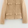 Womens Casual Chic Tweed Jacket Versatile Fashion Outerwear Daily Wear