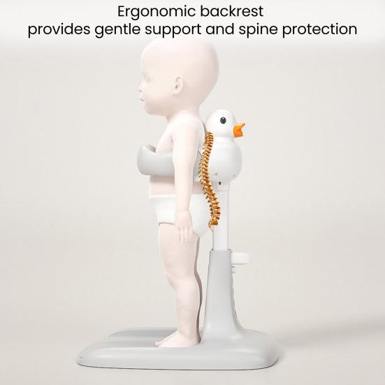 Yousheng Baby Shower Rack with Anti-Slip Pad Adjustable Height Easy Installation Toddler Shower Support Duck Design Baby Bathtub Stand