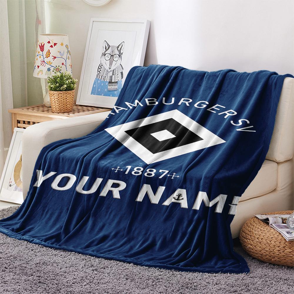 1PC Custom Name HSV Patterned Flannel Blanket Suitable For All Seasons for Home Decor Warmth and Comfort Gifts Holiday Present -HE68