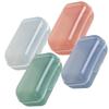 4Pcs Portable Box Holder Lightweight Material Dish Lid Bathroom Accessories Travel Soap Container Shower Soap Tray