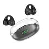 Wireless Earbuds with Ear Cuff Bluetooth Version LED IPX7 Open Ear Automatic Fast Microphone Design, Black, 5.3, Display, Waterproof, Ear, Hook,