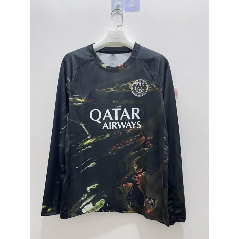 Long Sleeve Football Jerseys Fans - National Team Club Soccer Shirts Cotton Blend All Unisex Adult