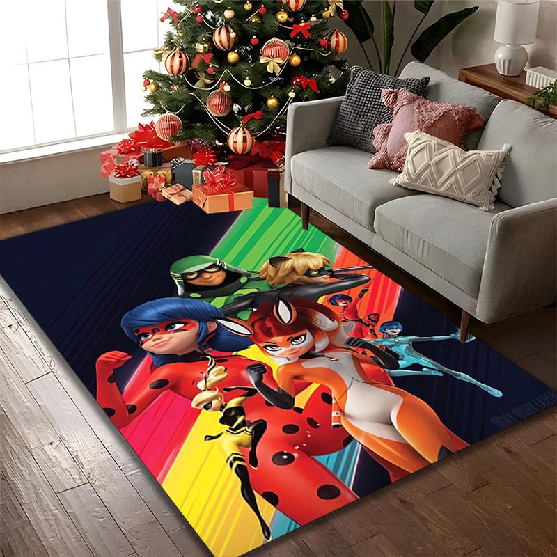1pc Ladybug Rug, Comfortable Printed Home Area Carpet, Cozy Office Chair Rug