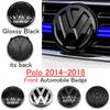 Valve Stems Caps 1Pc For Volkswagen Polo Car Emblem Logo With VW Polo 2014 2015 2016 2017 2018 Car Logo 122mm Front Bonnet Hood RM4