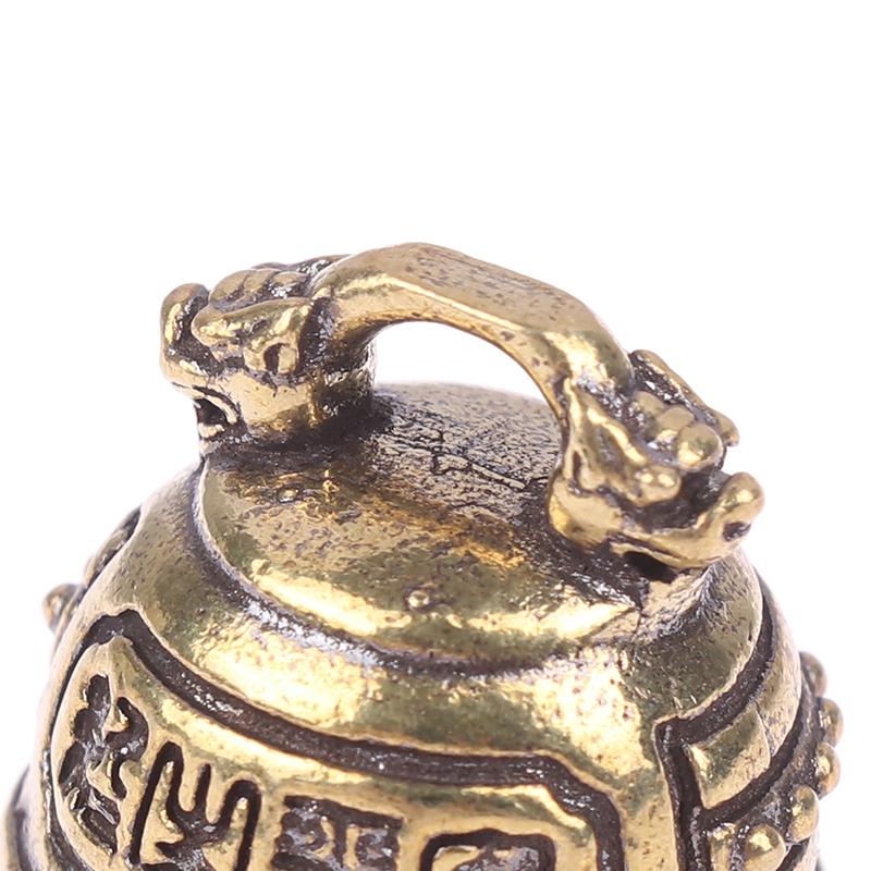 1Pc Brass Handicraft Dragon Bell Keychain Car Interior Double Dragon Playing Beads Bell Brass Bell Home Decoration Pendant