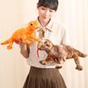 100cm Simulation Giant Colorful Long Lizard Plush Doll Orange Green Brown Lying Reptile Plush Toy Home Decoration Gift for Boys