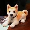 Милая мягкая игрушка Акита-ину Kawaii Shiba Inu, плюшевая игрушка-животное, имитация трубы, кукла для собак, детский комфортный сон, кукла, подарок на день рождения для девочки