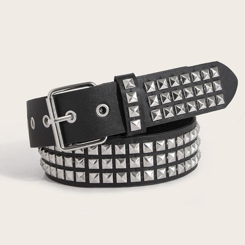 Роскошный широкий пояс с заклепками для женских джинсов, юбок, Декор