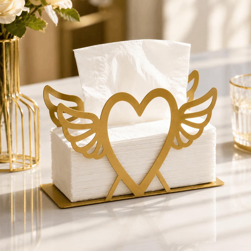Elegant Napkin Storage Shelf Hollow Napkin Storage Rack Simple Retro Napkin Holder Home Restaurant