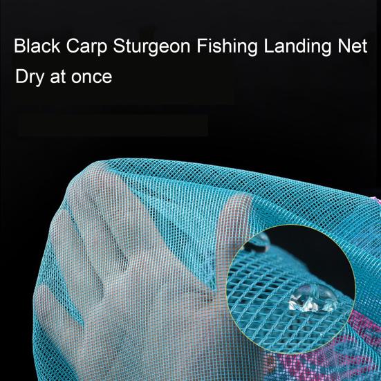 Fishing Landing Net Anti-hook Strong Load-bearing Ultra-light Aluminum Alloy Black Carp Sturgeon Fishing Landing Net Angling Tools