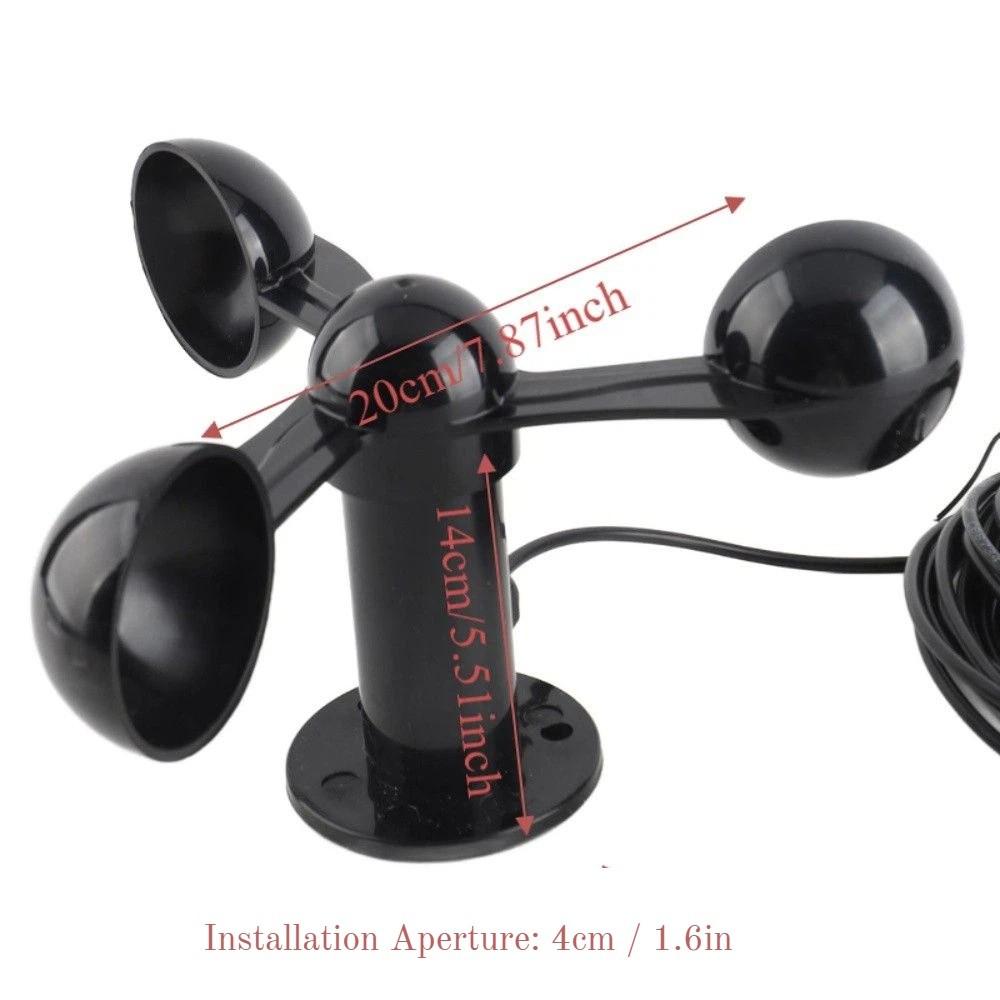 Universal Anemometer Sensor ABS Three Cups Anemometer Durable Wind Speed Detector