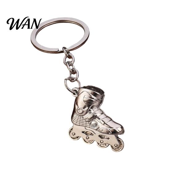 Restored 3D Roller Skate Pendant Zinc Alloy Keychain Pendant, Simulated Shape Gift Key Ring, Multiple Colors Practical Hanging Charm